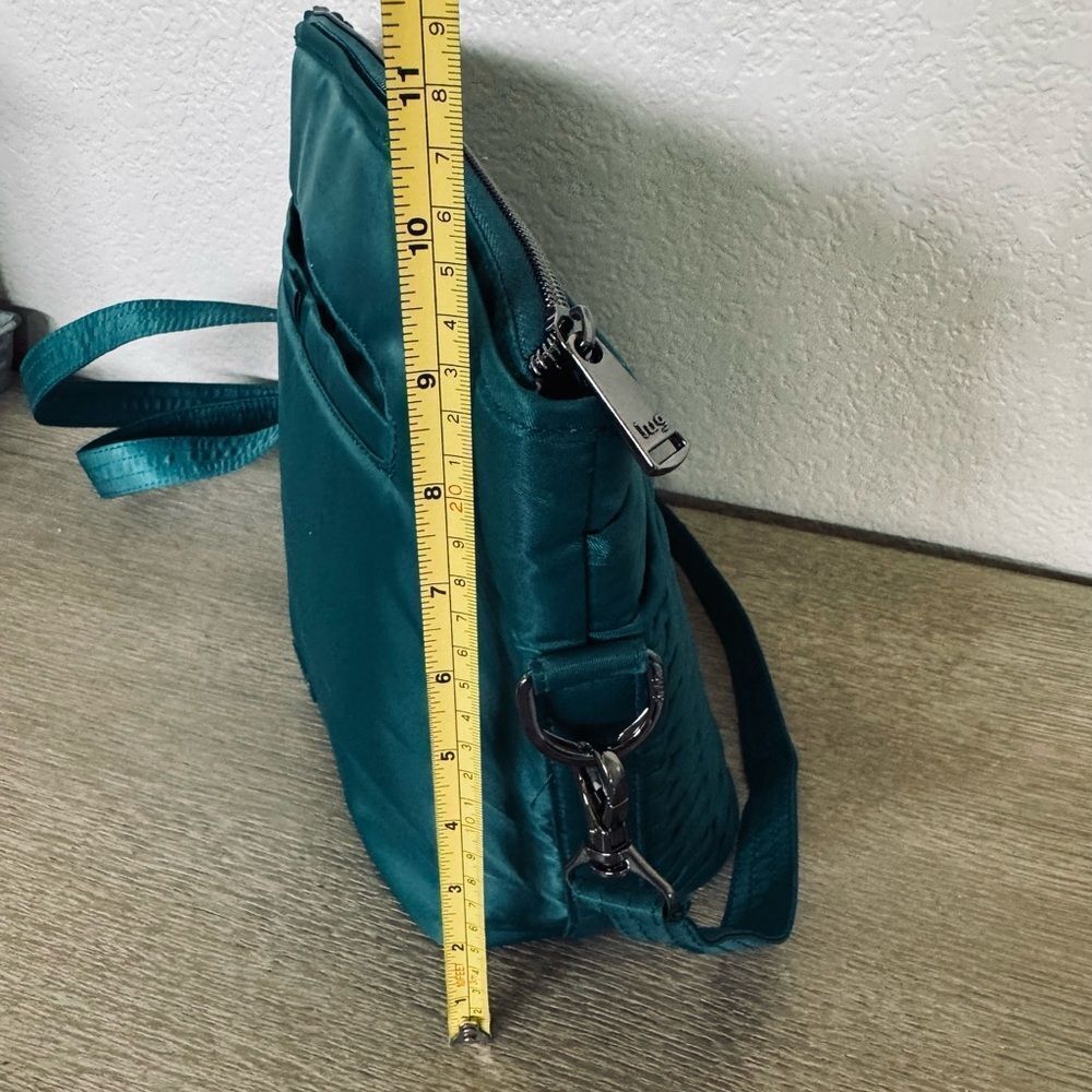 LUG Adagio Teal Green Quilted Travel Crossbody Purse - Picture 3 of 10